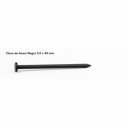 Clavo de Acero Negro 3.0 x 40 mm Genérico